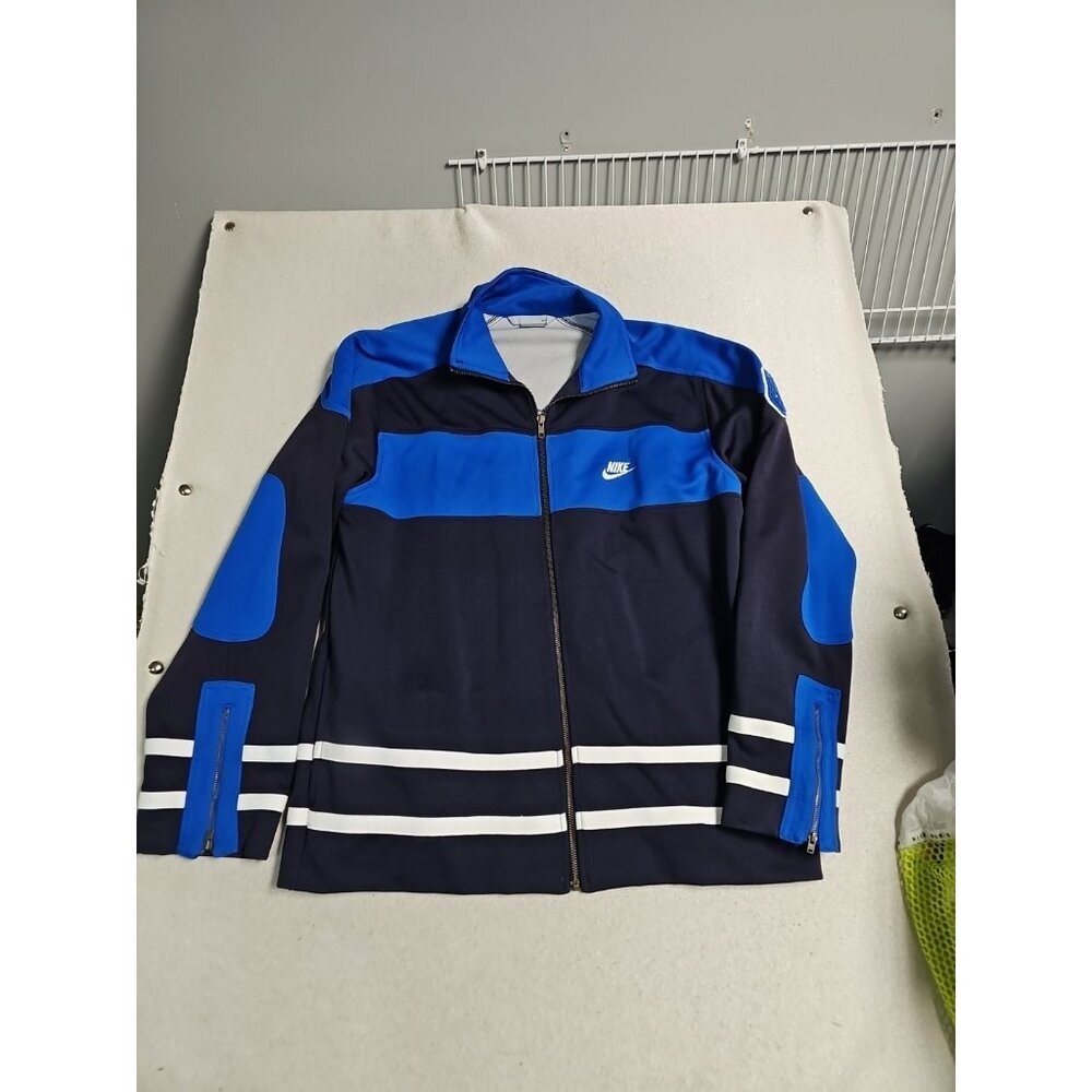 Vintage 80s Nike Blue Tag Track Zip Up Jacket Size XL Blue Gray‎ Sportswear RARE